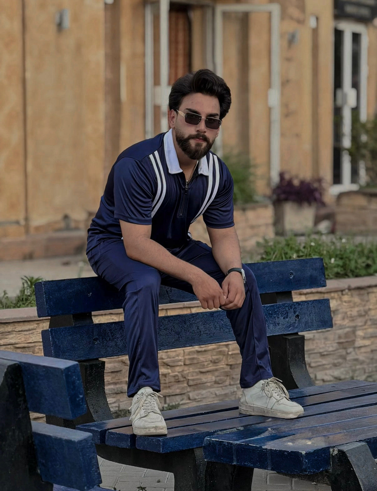 Elite Navy Stripe Tracksuit 621