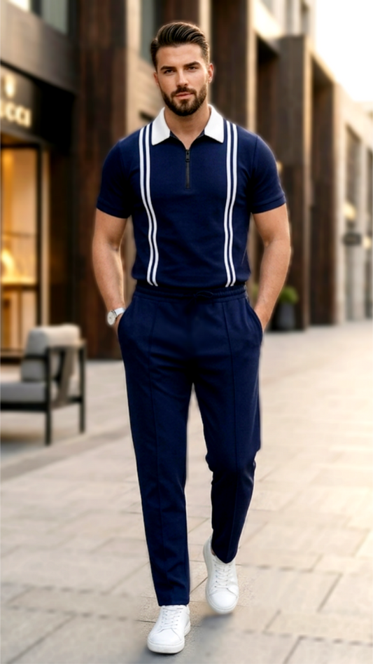 Elite Navy Stripe Tracksuit 621