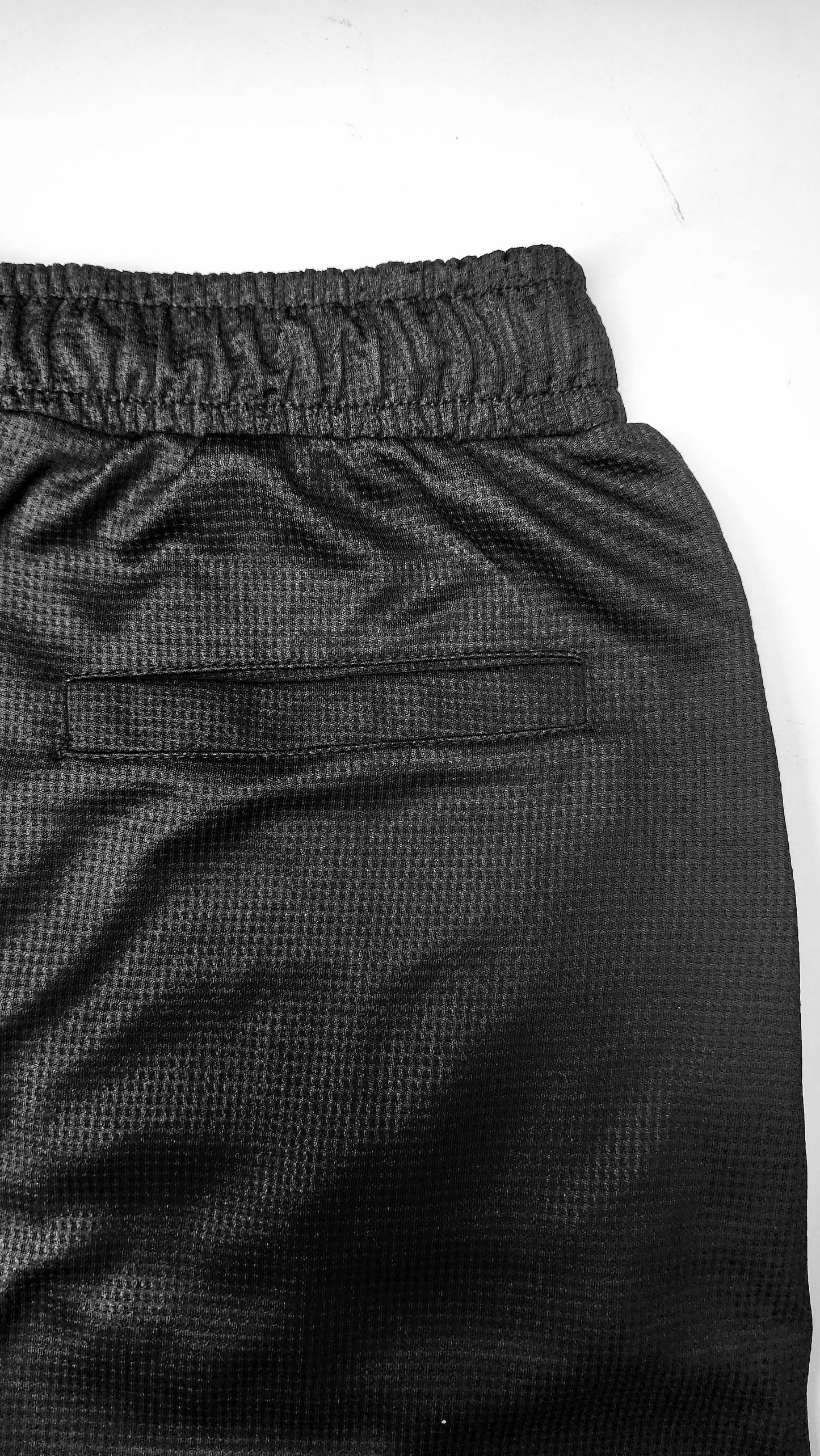 Turkish Structured Pitch Black loose bottom trouser