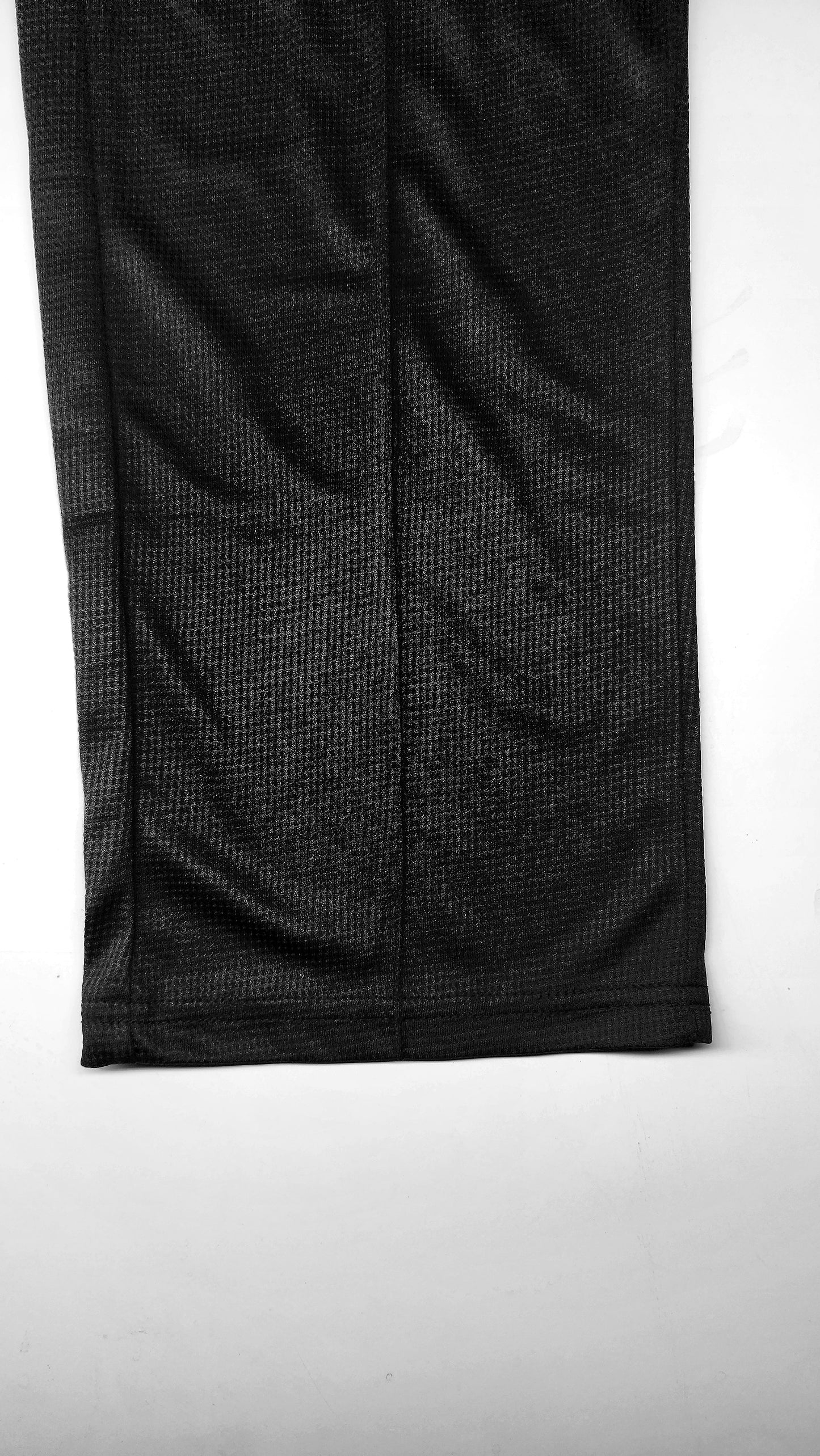 Turkish Structured Pitch Black loose bottom trouser