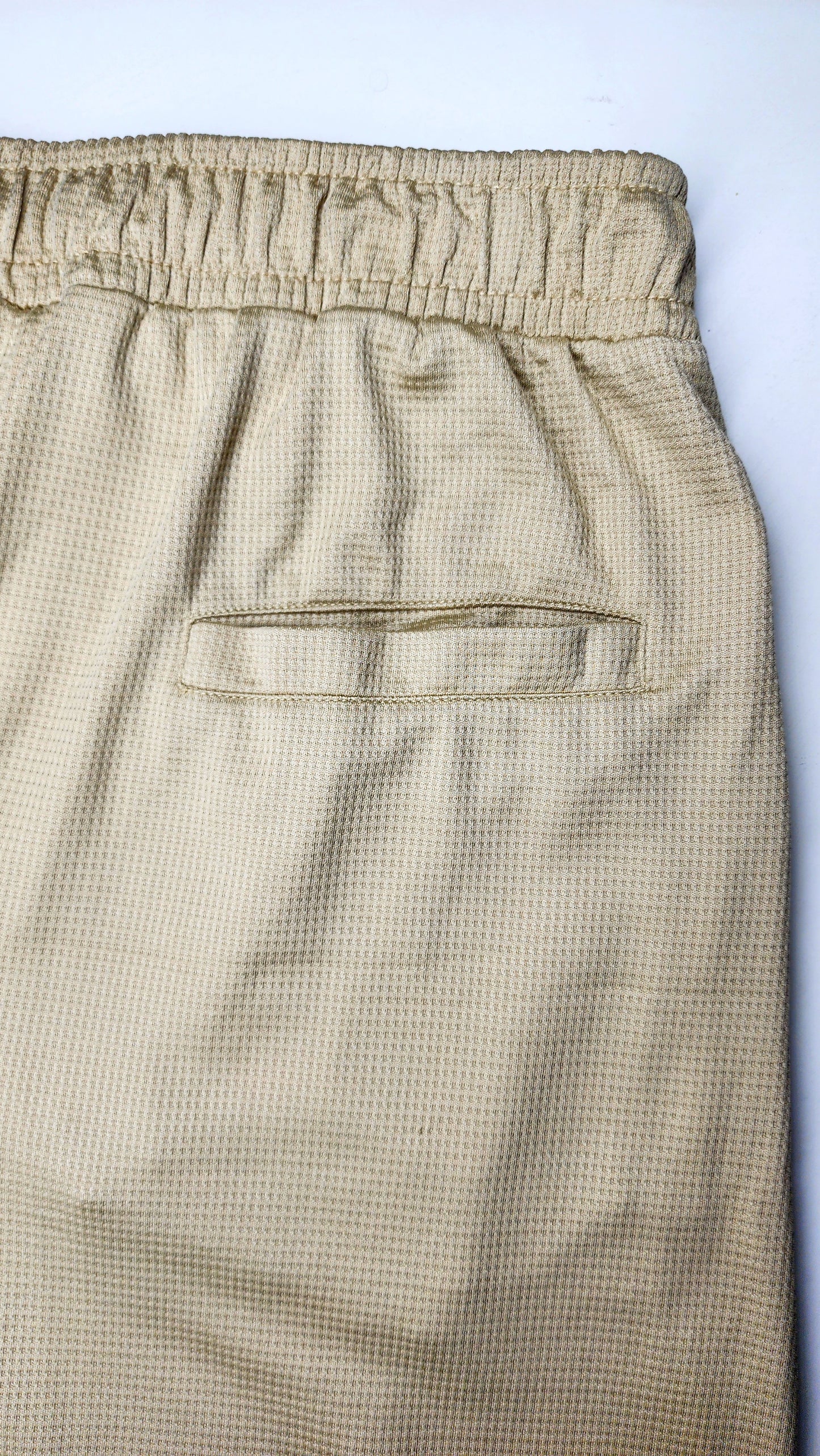 Turkish Structured Sand Beige loose bottom trouser