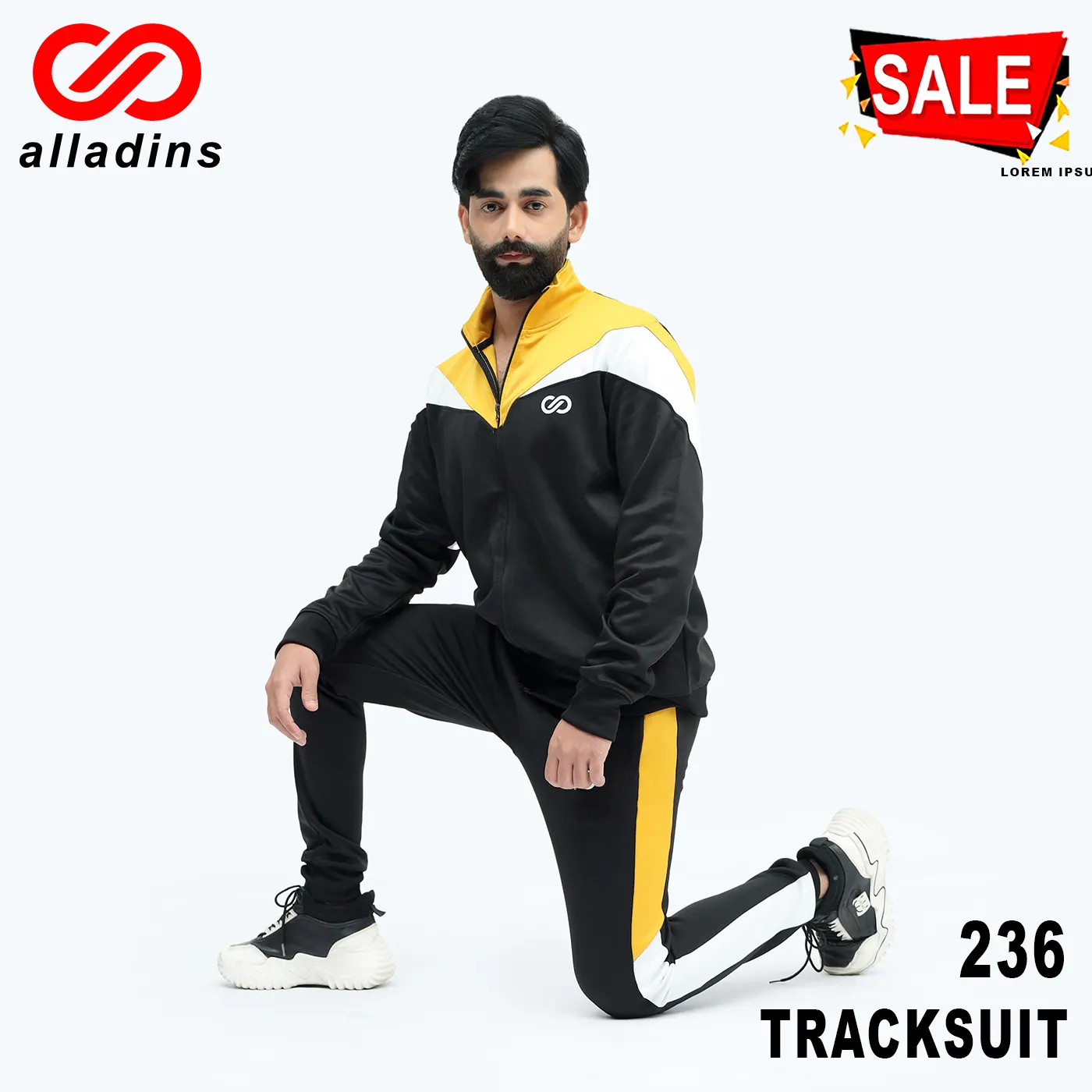 236 TRACKSUIT  Golden-White-Black