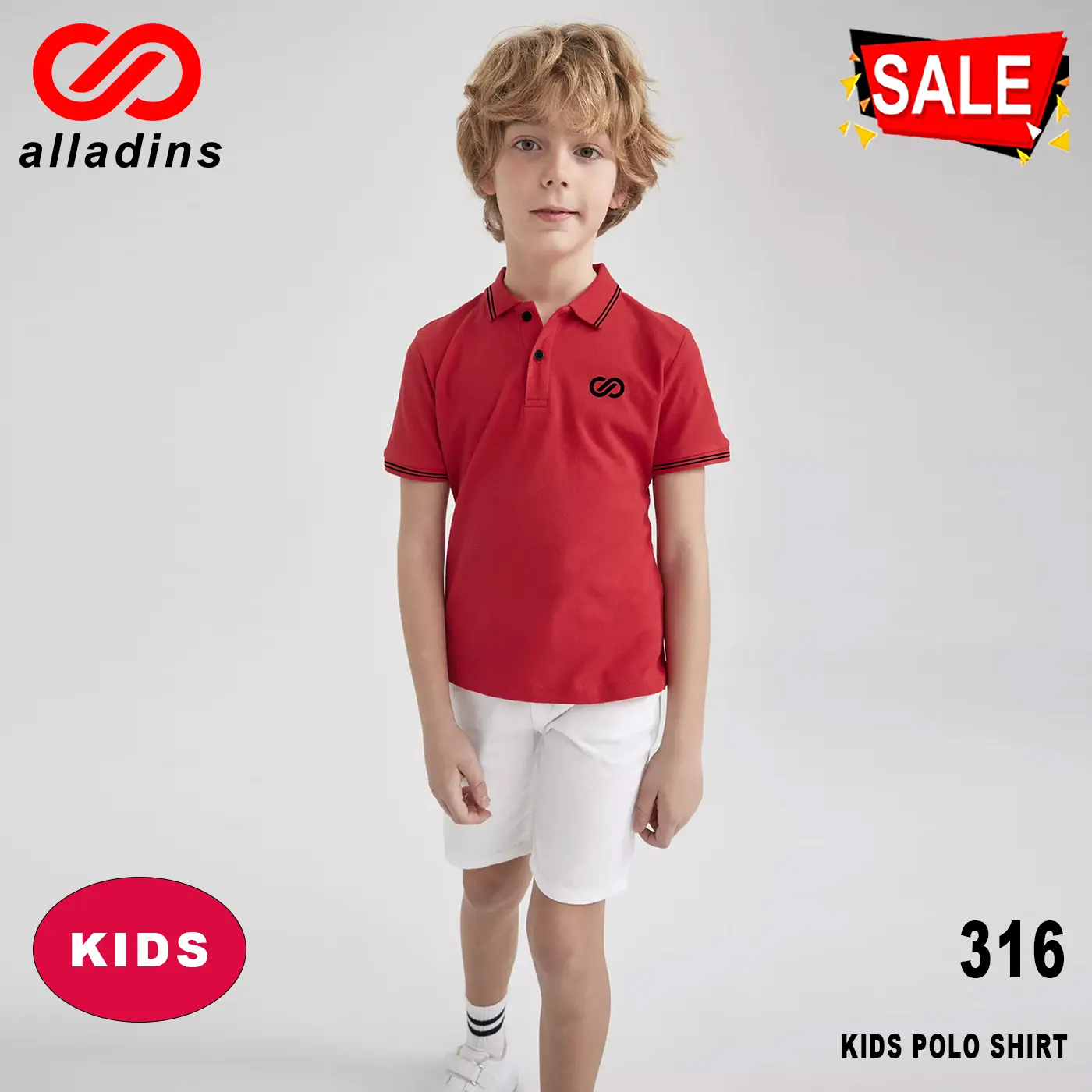 316 Kids Polo Red
