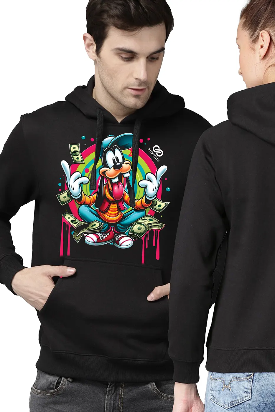 555  Dollar Sublimation Polyester  Fleece Hoodie 